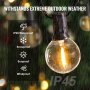 100FT LED Outdoor String Patio Lights Waterproof G40 Shatterproof Bulbs