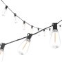 VEVOR - Guirnalda de luces LED para exteriores (15,2 m, 2700 K, regulable, con 15 bombillas S14 irrompibles, casquillo E12), impermeable, para porche, patio, jardín, balcón, terraza, decoración de fiestas