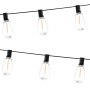 VEVOR - Guirnalda de luces LED para exteriores (15,2 m, 2700 K, regulable, con 15 bombillas S14 irrompibles, casquillo E12), impermeable, para porche, patio, jardín, balcón, terraza, decoración de fiestas