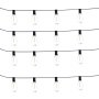 VEVOR - Guirnalda de luces LED para exteriores (15,2 m, 2700 K, regulable, con 15 bombillas S14 irrompibles, casquillo E12), impermeable, para porche, patio, jardín, balcón, terraza, decoración de fiestas