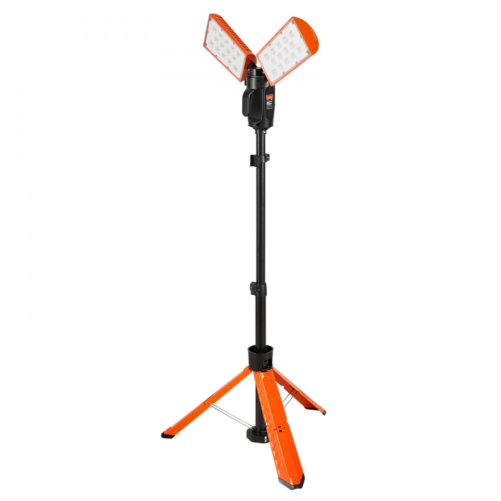 VEVOR Led Work Light, 2500 lm Led Light Stand, Work lights with stand, 27.6"-70" Adjustable, with Foldable Tripod Stand, Wireless Remote Control, Built-in rechargeable battery, Temperature Cycling