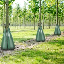 VEVOR Tree Watering Bag Slow Release 12 Pack 20 Gallons, Water Bags for Trees, Refillable Tree Drip Irrigation Bags with Zipper, Durable Tree Watering System for Deep Root Targeting