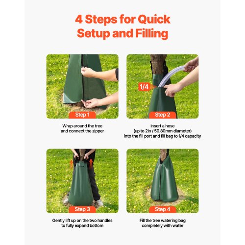 Treegator Original - 3 Sacs D'arrosage à Libération Lente De 20 Gallons Pour Arbres - Arrosage Efficace Et économique