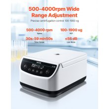Centrifuge Machine 2/5/10/15ml Low Speed 500-4000rpm with 1 Rotor and Timer