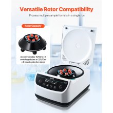 Centrifuge Machine 2/5/10/15/50ml Speed 500-4000rpm with 1 Rotor and Timer