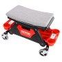 VEVOR Mechanics Stool, 136.1kg Capacity Rolling Mechanic Seat with 10.2cm Wheels, Three Slide-Out Tool Trays and Drawer, Heavy Duty Roller Creeper Seat for Home Garage DIY Automotive