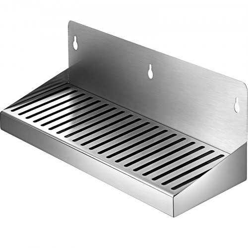VEVOR Wall Mount Drip Tray Beer 10*16*35CM Stainless Steel Tall Backsplash
