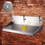 Vevor Wall Mount Drip Tray Beer Drip Tray 10cm Stainless Steel Tall Backsplash