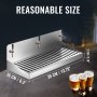 Vevor Wall Mount Drip Tray Beer Drip Tray 10cm Stainless Steel Tall Backsplash