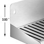 Wall Mount Drip Tray Beer Drip Tray 16'' Stainless Steel Tall Backsplash 2 Holes