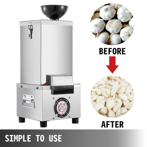 VEVOR 110V Commercial Garlic Peeling Machine 200W 25KG/H Electric Stainless Steel Automatic Powerful for Household and Commercial Use Restaurants Barbecue Shops Canteen Hotels