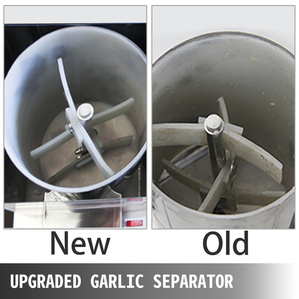 VEVOR 110V Commercial Garlic Peeling Machine 200W 25KG/H Electric Stainless Steel Automatic Powerful for Household and Commercial Use Restaurants Barbecue Shops Canteen Hotels
