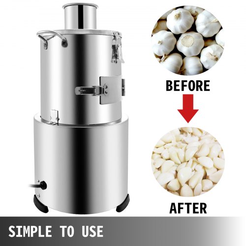 VEVOR 110V Whole Garlic Peeling Machine Electric 25KG/H 200W Automatic Stainless Steel Time and Labor Saving for Household and Commercial Use Restaurants Barbecue Shops Canteen Hotels