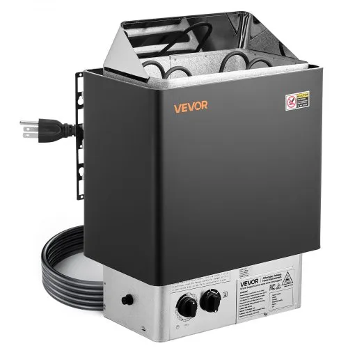 VEVOR Sauna Heater, 2KW AC 120V Electric Sauna Stove, Dry Steam Bath Saunas Stove with Pre-Drilled Bracket, Fit 52.9 to 88.2 CU.FT Saunas Rooms, Steam Bath Stoves for Home, Commercial, Leisure Venues