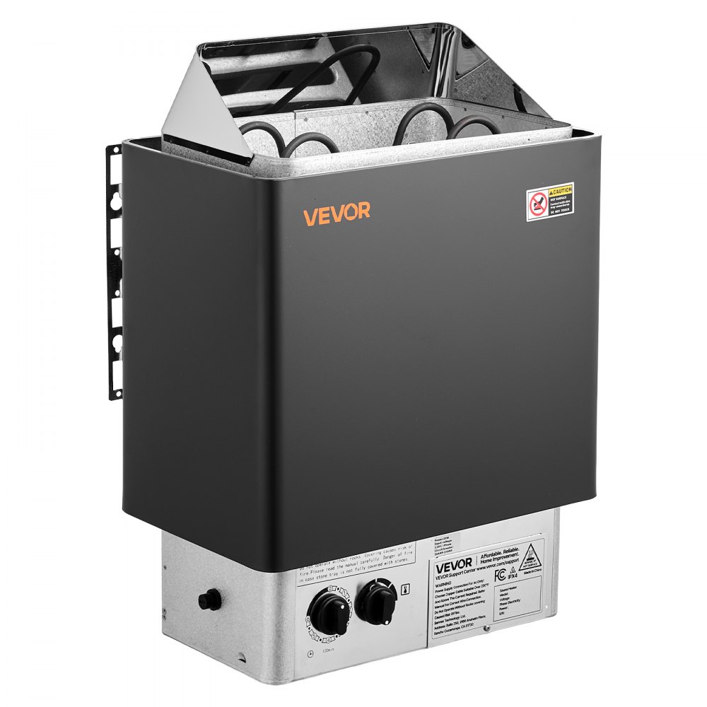 VEVOR Sauna Heater, 2KW AC 120V Electric Sauna Stove, Dry Steam Bath Saunas Stove with Pre-Drilled Bracket, Fit 52.9 to 88.2 CU.FT Saunas Rooms, Steam Bath Stoves for Home, Commercial, Leisure Venues