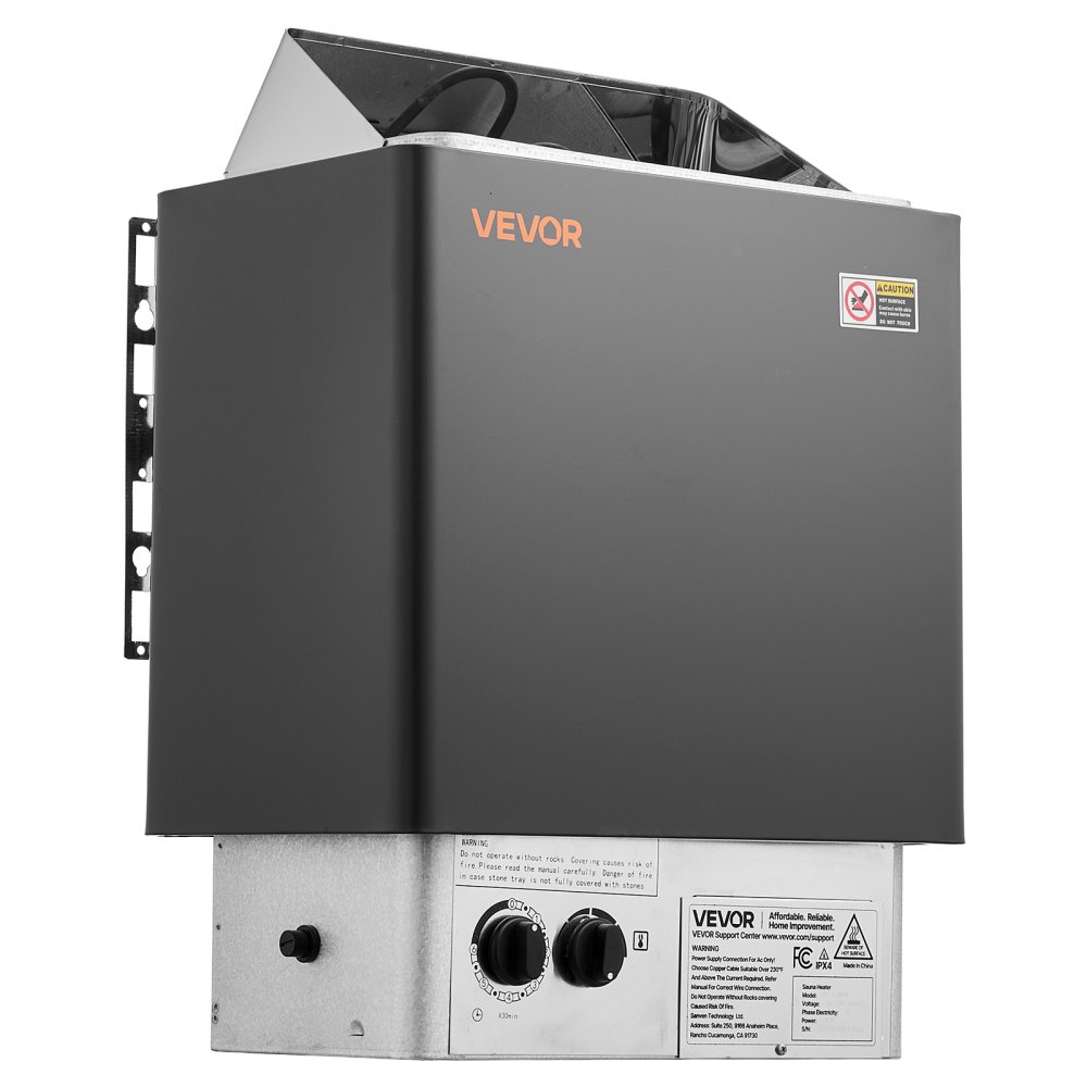 VEVOR Sauna Heater, 2KW AC 120V Electric Sauna Stove, Dry Steam Bath Saunas Stove with Pre-Drilled Bracket, Fit 52.9 to 88.2 CU.FT Saunas Rooms, Steam Bath Stoves for Home, Commercial, Leisure Venues