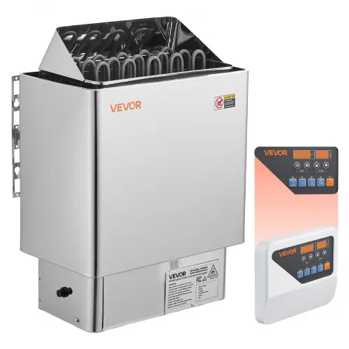 VEVOR Sauna Heater, 9KW 240V Electric Sauna Stove, Dry Steam Bath Saunas Stove with Pre-Drilled Bracket, Fit 317.8 to 459 CU.FT Saunas Rooms, Steam Bath Stoves for Home, Commercial, Leisure Venues