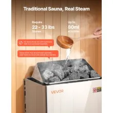 VEVOR Sauna Heater, 9KW 240V Electric Sauna Stove, Dry Steam Bath Saunas Stove with Pre-Drilled Bracket, Fit 317.8 to 459 CU.FT Saunas Rooms, Steam Bath Stoves for Home, Commercial, Leisure Venues