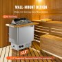 VEVOR 8KW Electric Sauna Heater Built-In Control 8-12 m³HomeSpa Stainless Steel