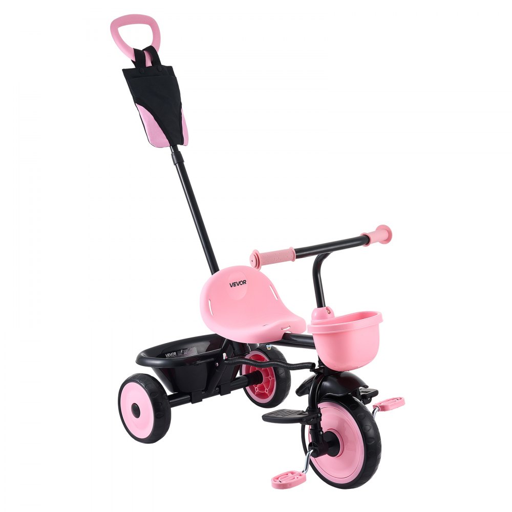 VEVOR Toddler Tricycle & Stroller for 18 Months to 5 Year Old, Kids Trike with Parent Push Handle, Adjustable Seat & Storage for Outdoor Play, Tricycle for Toddlers, Birthday Toy for Boys and Girls