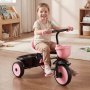 VEVOR Toddler Tricycle & Stroller for 18 Months to 5 Year Old, Kids Trike with Parent Push Handle, Adjustable Seat & Storage for Outdoor Play, Tricycle for Toddlers, Birthday Toy for Boys and Girls