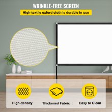 VEVOR Outdoor Movie Screen w/ Stand Portable Movie Screen 135" Projector Screen