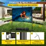 VEVOR Movie Screen with Stand 80inch Portable Projector Screen 16:9 4K HD Wide Angle Outdoor Projector Screen Stand Easy Assembly with Storage Bag for Home Office Outdoor Use