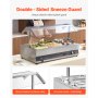 Commercial Soup Warmer Soup Station with Cover 2-Pot & 6-Pan Soup Kettle