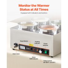 Commercial Soup Warmer Soup Station with 4*6.34Qt Pot Soup Kettle Warmer