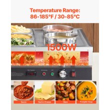 Commercial Soup Warmer Soup Station with 2-Pot & 3-Pan Soup Kettle Warmer