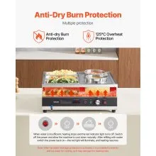 Commercial Soup Warmer Soup Station with 2-Pot & 3-Pan Soup Kettle Warmer