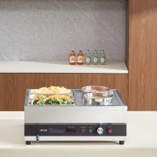 Commercial Soup Warmer Soup Station with 2-Pot & 3-Pan Soup Kettle Warmer