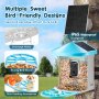 VEVOR Smart Bird Feeder with Camera AI Identify 10000+ Bird Specie Solární napájení