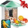 VEVOR Smart Bird Feeder med kamera 2K HD AI Identifiera fågelarter Soldriven