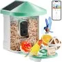 VEVOR Smart Bird Feeder with Camera, 2K HD AI Identify 10000+ Bird Species, Solar-Powered Bird Watching Camera with Auto Capture & Instant Notify, Wireless Outdoor Gift for Bird Lover (3 Solar Panels)