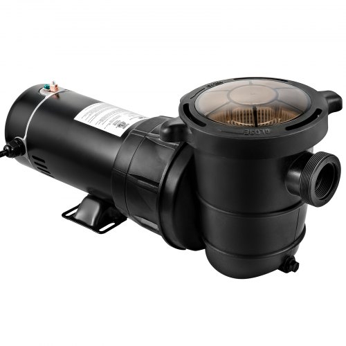VEVOR Swimming Pool Pump 1.5HP 115V 1100W, Single Speed Pumps for Above Ground, Powerful Self Primming Pool Pumps w/ Strainer Filter Basket, 5280 GPH Max. Flow, Certification of ETL for Security