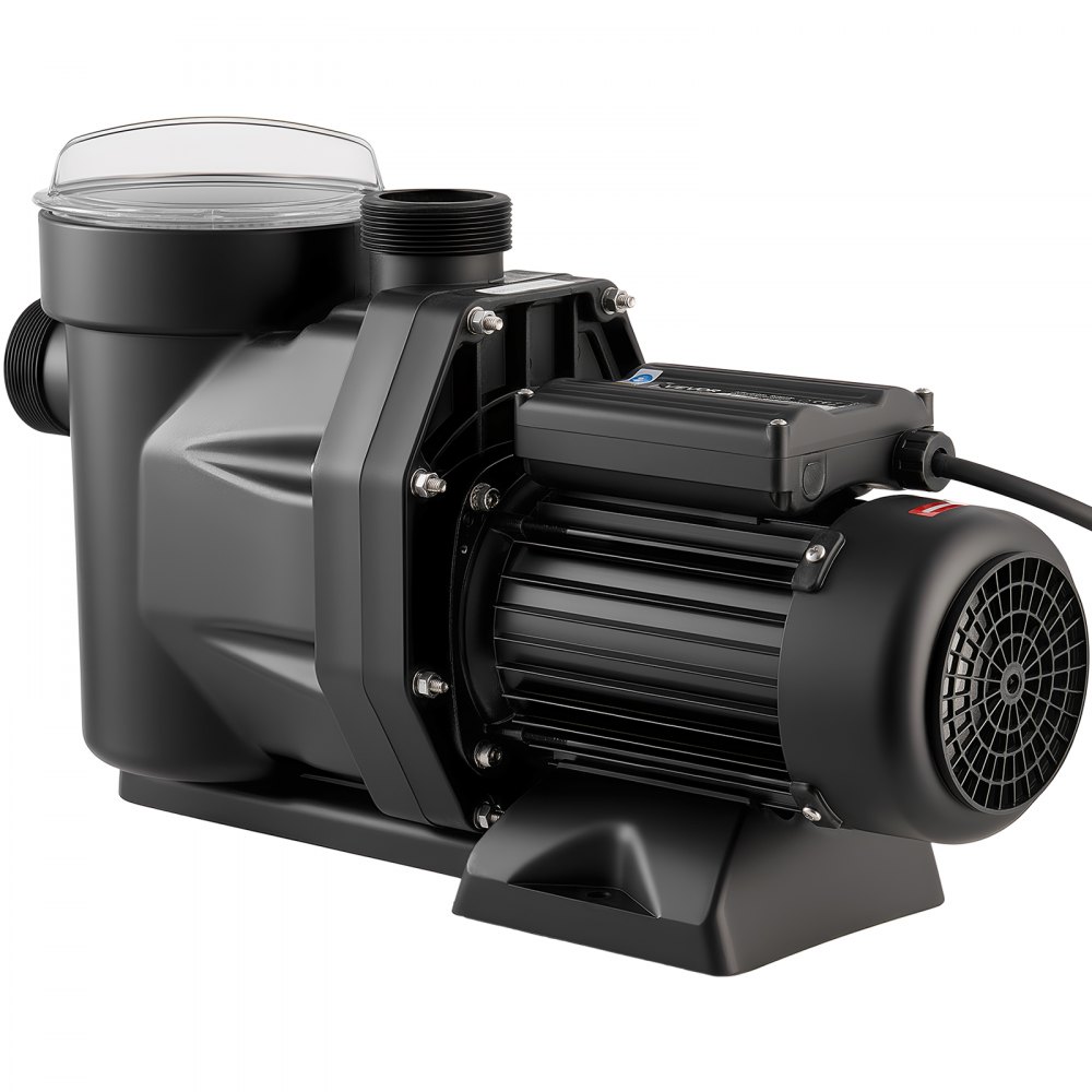 VEVOR Pool Pump, 1300W, 28,800 L/H Max Flow Single Speed Swimming Pool Pump, AC 220-240V, 2850 RPM, 17 m Max Head, with 24-Hour Timer & Filter Basket, for Above-Ground & In-Ground Pools, Hot Tubs, Spas