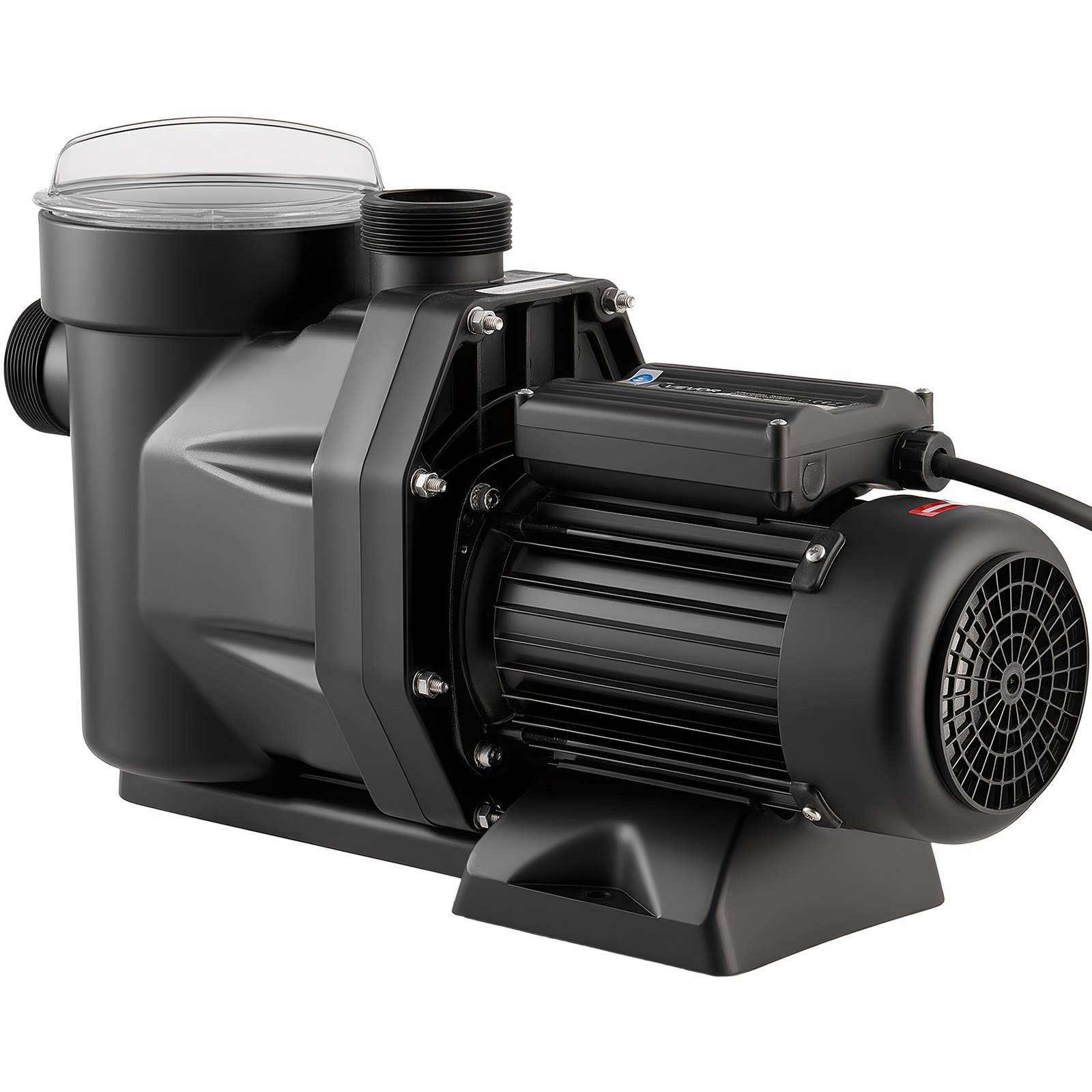 VEVOR Pool Pump, 1300W, 28,800 L/H Max Flow Single Speed Swimming Pool Pump, AC 220-240V, 2850 RPM, 17 m Max Head, with 24-Hour Timer & Filter Basket, for Above-Ground & In-Ground Pools, Hot Tubs, Spas