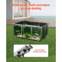 VEVOR Canvas Fish Pond Above Ground Koi Tank 270 Gal with Clear Viewing Panel