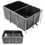 VEVOR Canvas Fish Pond Above Ground Koi Tank 270 Gal with Clear Viewing Panel