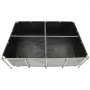 VEVOR Canvas Fish Pond, 470 Gal Above Ground Fish Pond, PVC Koi Tank with Clear Viewing Panel, Rectangular Goldfish Tank with Stainless Steel Frame & Drain Valve, for Breeding Koi, Irrigation(Black)