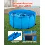 VEVOR Canvas Fish Pond, 5000 L Capacity Above Ground Fish Pond, Foldable PVC Koi Tank, Round Goldfish Tank with Stable PVC Frame and Drain Valve, for Aquaculture, Koi Breeding, and Irrigation (Blue)
