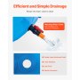 VEVOR Canvas Fish Pond, 5000 L Capacity Above Ground Fish Pond, Foldable PVC Koi Tank, Round Goldfish Tank with Stable PVC Frame and Drain Valve, for Aquaculture, Koi Breeding, and Irrigation (Blue)