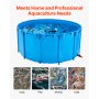 VEVOR Canvas Fish Pond Above Ground Fish Tank 1320 Gal Round Koi Pond (Blue)