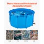 VEVOR Canvas Fish Pond Above Ground Fish Tank 818 Gal Round Koi Pond (Blue)