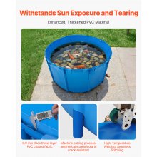 Canvas Fish Pond Above Ground Fish Tank 818 Gal Round Koi Pond (Blue)