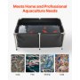 Canvas Fish Pond Above Ground Koi Tank 126.8 Gal Rectangular Pond (Black)
