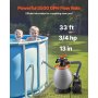13 in Sand Filter Pump for Above Ground Swimming Pools 3/4 HP 3500 GPH Flow Rate