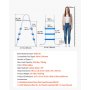 VEVOR Above Ground Pool Ladder, 3-Step Steel A-Frame Swimming Pool Stairs for 91.4 cm High Wall, 136 kg Capacity Entry/Exit Steps with Secure Non-Slip Sturdy Wide Step, Easy Setup, White & Blue