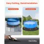 VEVOR 18ft Round Pool Liner Pad, Pool Liner Pad for Above Ground Swimming Pools, Pool-Mat Prevents Punctures, Recycled Geotextile Material Underlayment Pads, Extend Service Life